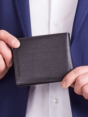 Meeste horisontaalne nahast rahakott ilma kinnituseta, must. hind ja info | Meeste rahakotid | kaup24.ee