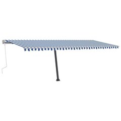 Käsitsi ülestõstetav markiis, 600x350 cm, sinine hind ja info | Päikesevarjud, markiisid ja alused | kaup24.ee