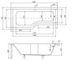 Vann Besco Integra + klaassein 3 osast hind ja info | Vannid | kaup24.ee