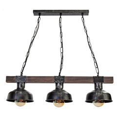 Milagro rippvalgusti Faro Black/Wood 3 hind ja info | Rippvalgustid | kaup24.ee