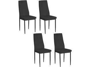 Toolide komplekt Notio Living Kelis, PU, 4 tk, must hind ja info | Söögilaua toolid, köögitoolid | kaup24.ee