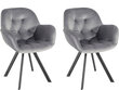 2-tooli komplekt Notio Living Edna, hall hind ja info | Söögilaua toolid, köögitoolid | kaup24.ee