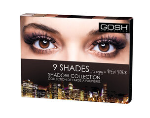 GOSH 9 Shades lauvärvipalett 12 g, 001 To enjoy in New York hind ja info | Ripsmetušid, lauvärvid, silmapliiatsid, seerumid | kaup24.ee