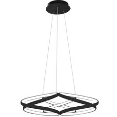 Rippvalgusti Flat LED koos puldiga, Black цена и информация | Люстры | kaup24.ee