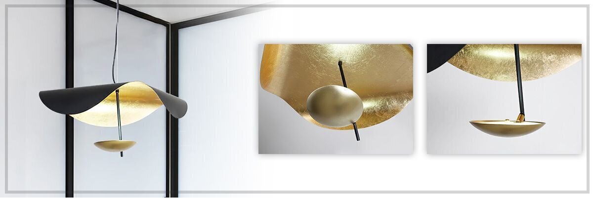 LED rippvalgusti Futuristic, Black/Gold hind ja info | Rippvalgustid | kaup24.ee