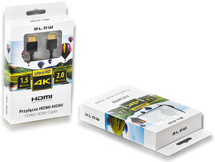 Kaabel Blow HDMI-HDMI 2.0 4K, 1.5m hind ja info | Kaablid ja juhtmed | kaup24.ee