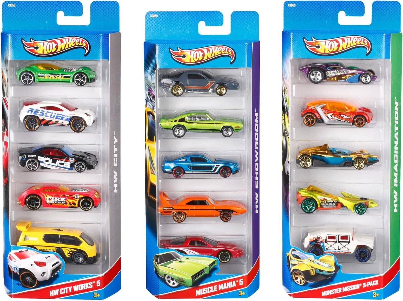 Mudelautode komplekt Hot Wheels 1806, 5 tk hind ja info | Poiste mänguasjad | kaup24.ee