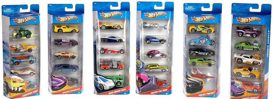 Mudelautode komplekt Hot Wheels 1806, 5 tk hind ja info | Poiste mänguasjad | kaup24.ee