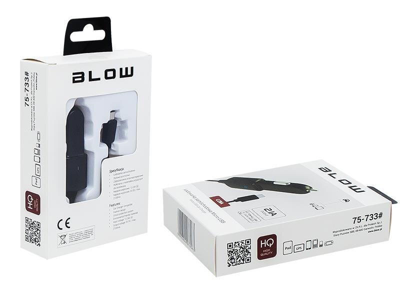 Autolaadija Blow 5V 2,1A microUSB hind ja info | Mobiiltelefonide laadijad | kaup24.ee