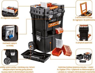 Tööriistakast ratastel 705x400x400mm hind ja info | Tööriistakastid, tööriistahoidjad | kaup24.ee