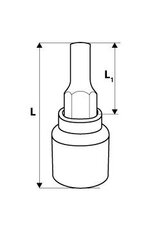 Padrun hex 1/2'' H7, 55mm hind ja info | Käsitööriistad | kaup24.ee