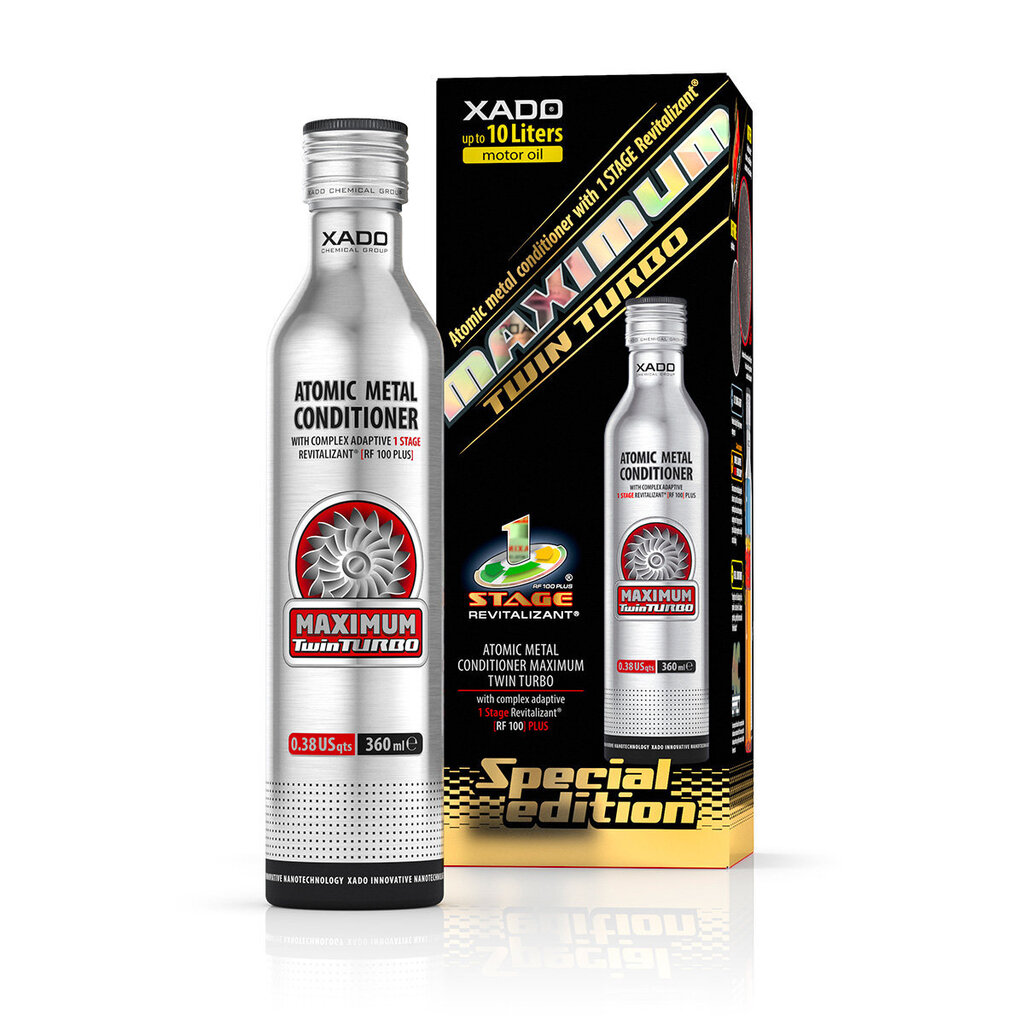 Atoomiline metalli konditsioneer Xado 1 Stage Maximum Twin Turbo (karp, pudel 360 ml) цена и информация | Kütuse- ja õlilisandid | kaup24.ee