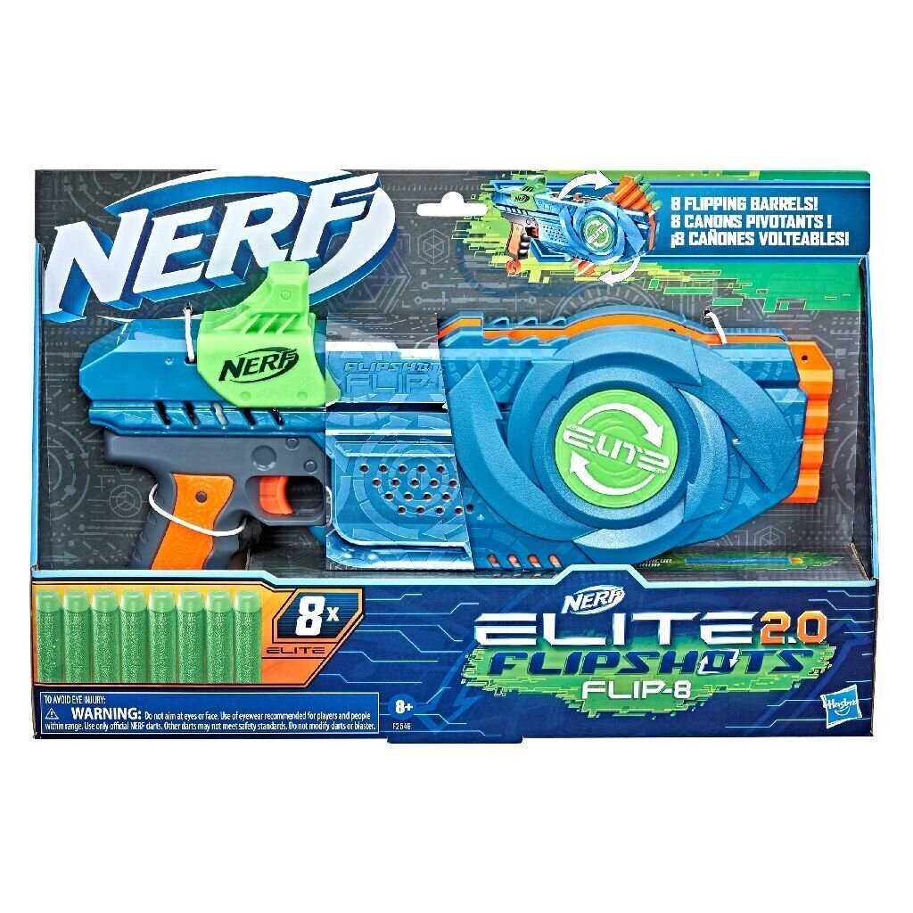 Mängupüstol Nerf Elite 2.0 Flipshots Flip-8, F2549 hind ja info | Poiste mänguasjad | kaup24.ee