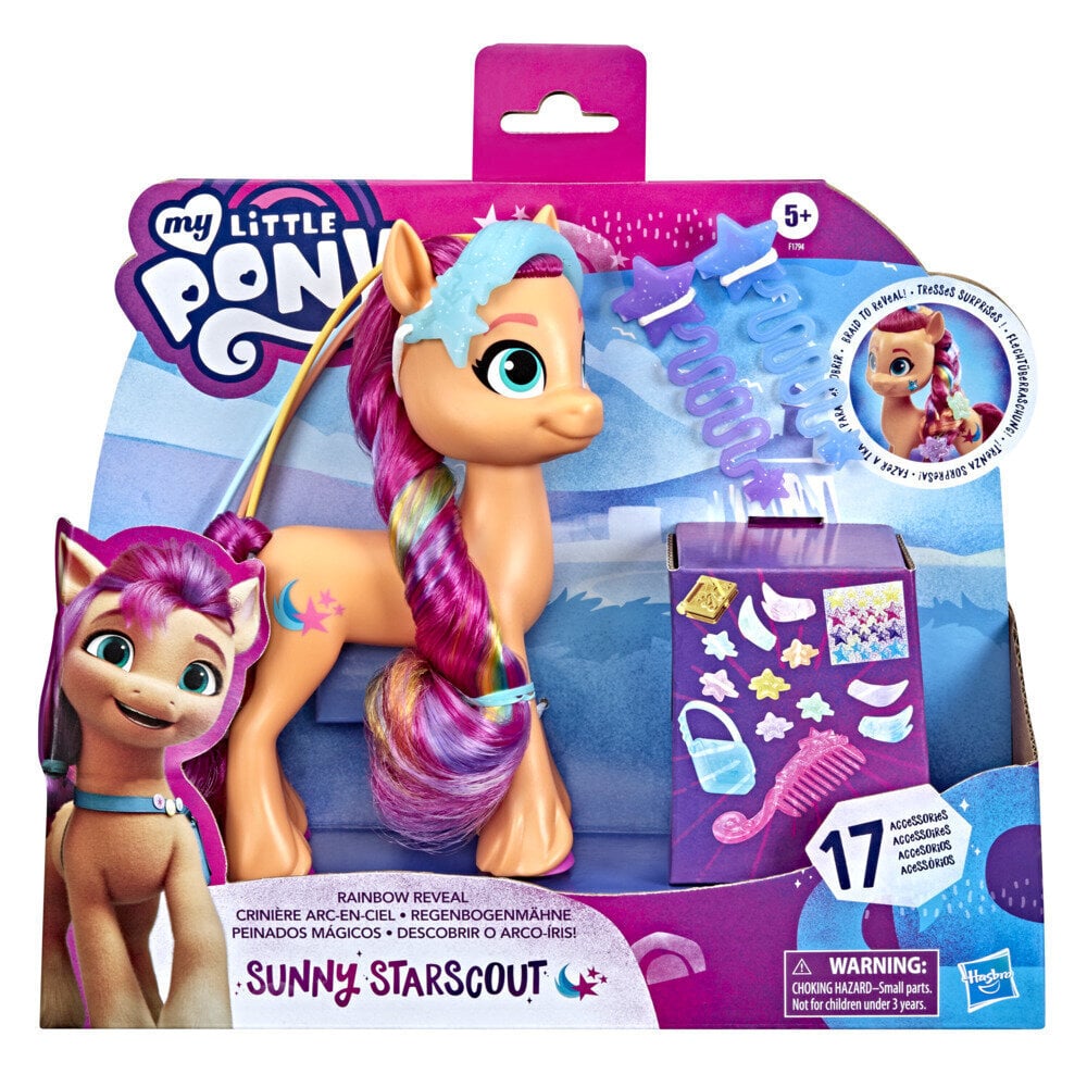 MY LITTLE PONY Mängufiguur Sunny vikerkaare juuksed, 15cm цена и информация | Tüdrukute mänguasjad | kaup24.ee