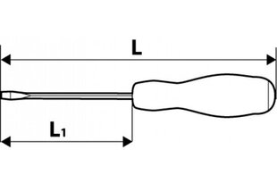 Kruvikeeraja lapik 6X150mm löödava otsaga hind ja info | Käsitööriistad | kaup24.ee