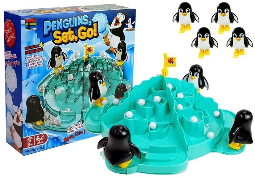 Lauamäng Penguins Set Go цена и информация | Poiste mänguasjad | kaup24.ee
