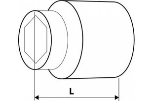 Padrun 6-kant CV 1/2" 32mm цена и информация | Механические инструменты | kaup24.ee