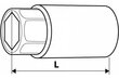 Küünla padrun 1/2", CrV, 16mm цена и информация | Käsitööriistad | kaup24.ee