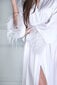 Naturaalsete sulgedega naiste pikk hommikumantel, valge hind ja info | Naiste hommikumantlid | kaup24.ee
