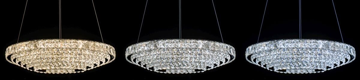 LED rippvalgusti puldiga Crystal Oval hind ja info | Rippvalgustid | kaup24.ee