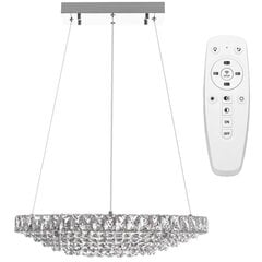 LED rippvalgusti puldiga Crystal Oval цена и информация | Люстры | kaup24.ee