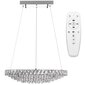 LED rippvalgusti puldiga Crystal Oval hind ja info | Rippvalgustid | kaup24.ee