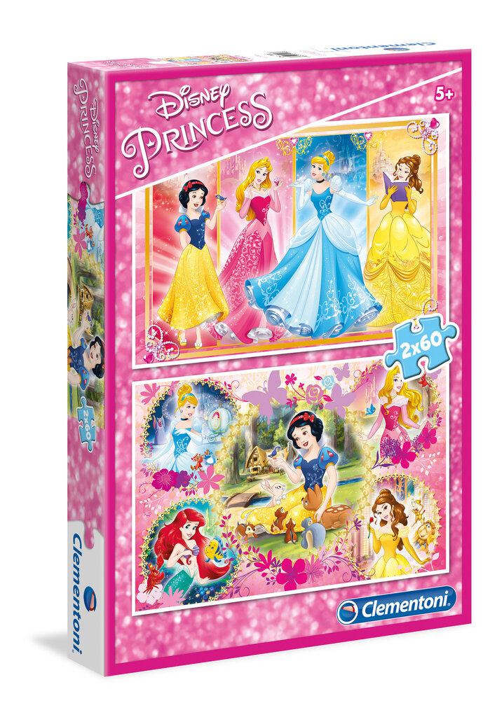 Pusle Clementoni Disney Princess, 2x60 detaili цена и информация | Pusled | kaup24.ee