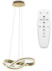 Rippvalgusti Modern LED puldiga, Gold цена и информация | Люстры | kaup24.ee