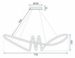 LED rippvalgusti kaugjuhtimispuldiga Swirl, Must цена и информация | Rippvalgustid | kaup24.ee