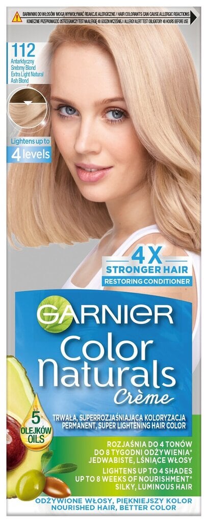 Kauakestev juuksevärv Garnier Color Naturals, 112 Extra Light Natural Ash Blond цена и информация | Juuksevärvid | kaup24.ee