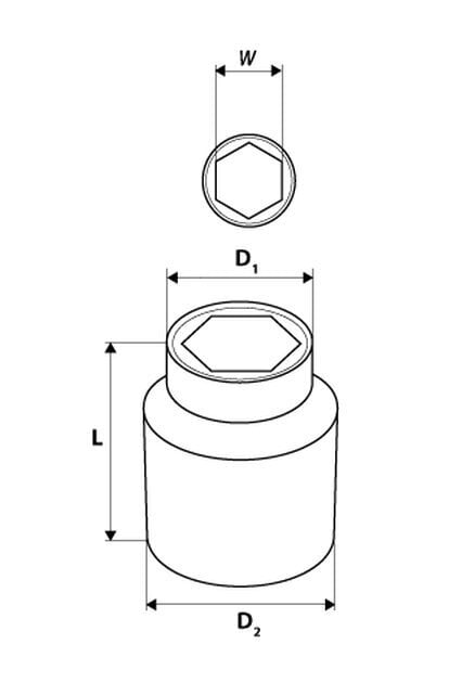 Padrun 6-kant 1/2" 20mm Superlock CrV teras, DIN3124 hind ja info | Käsitööriistad | kaup24.ee