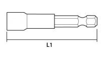 Magnetpadrun M6, 65mm, 1/4" цена и информация | Механические инструменты | kaup24.ee