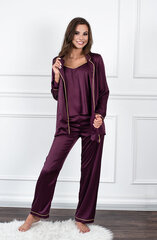Пижама-тройка с брюками, фиолетовая цена и информация | Женские пижамы, ночнушки | kaup24.ee