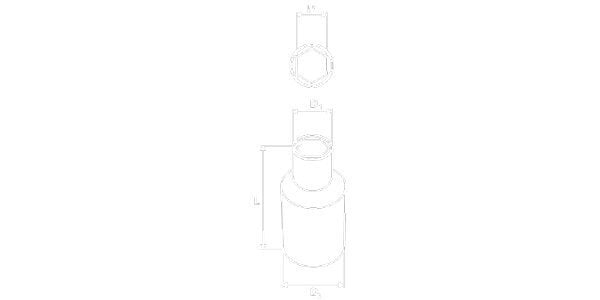 Padrun 1/4" 8,0mm 6 kant CrV teras, DIN3124 цена и информация | Käsitööriistad | kaup24.ee