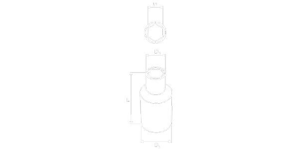 Padrun 1/4" 12mm 6 kant CrV teras, DIN3124 цена и информация | Käsitööriistad | kaup24.ee