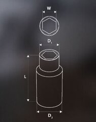 Шестигранная головка 1/4", 4,5 мм цена и информация | Механические инструменты | kaup24.ee