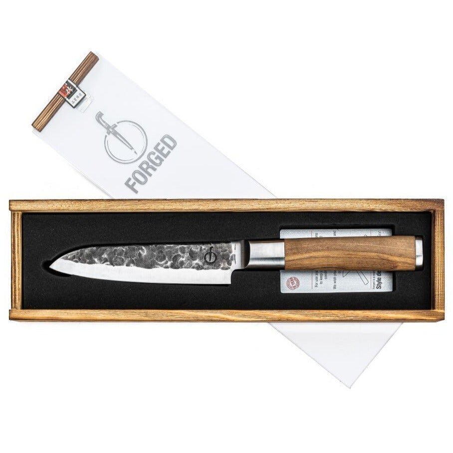 Kokanuga Style De Vie Olive Forged Santoku, 14 cm hind ja info | Noad ja tarvikud | kaup24.ee