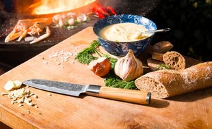 Нож шеф-повара STYLE DE VIE Olive Forged, Santoku, 14 см цена и информация | Ножи и аксессуары для них | kaup24.ee