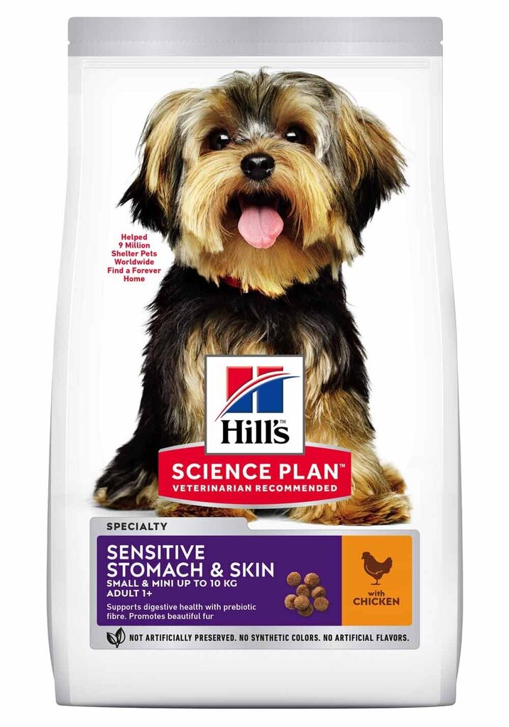 Hill's Science Plan Sensitive Stomach & Skin Small & Mini Adult koeratoit, 3 kg hind ja info | Kuivtoit koertele | kaup24.ee