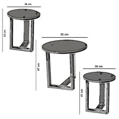 3-diivanilaua komplekt Kalune Design Mira, valge hind ja info | Diivanilauad | kaup24.ee