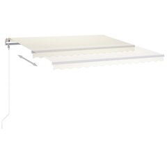 markizė su LED, 450x350 cm, ruda цена и информация | Зонты, маркизы, стойки | kaup24.ee