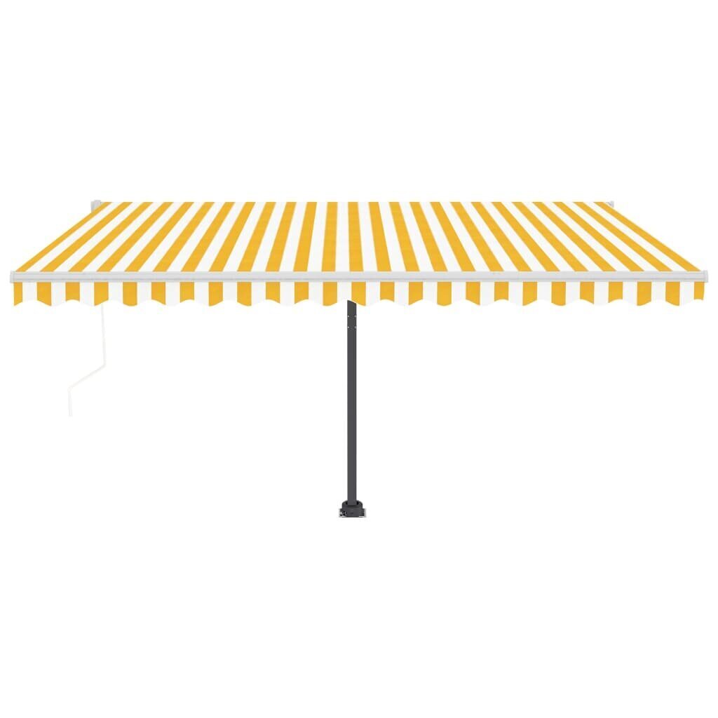 vidaXL markiis, kollane/valge, 400x300cm hind ja info | Päikesevarjud, markiisid ja alused | kaup24.ee