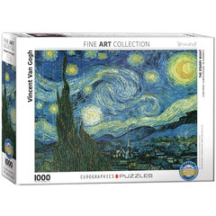 Пазл Eurographics, 6000-1204, The Starry Night, 1000 шт. цена и информация | Пазлы | kaup24.ee