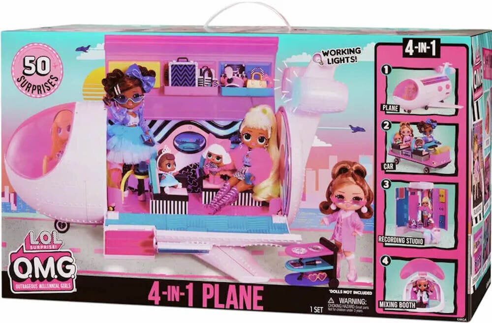 LOL Surprise! OMG new 4-in-1 Plane 2021 hind ja info | Tüdrukute mänguasjad | kaup24.ee
