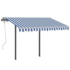 Markiis, Sinine ja valge, 3x2,5 m hind ja info | Päikesevarjud, markiisid ja alused | kaup24.ee