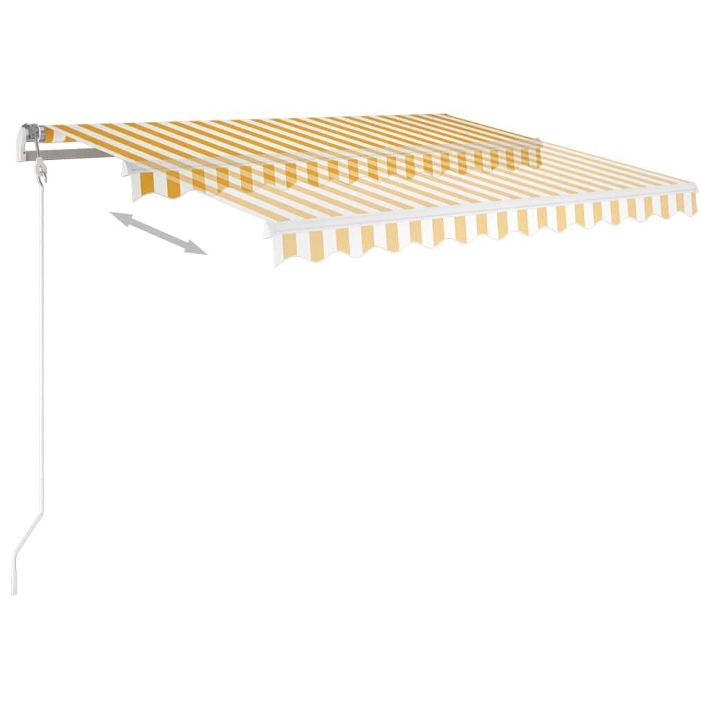 Markiis, kollane ja valge, 3x2,5 m hind ja info | Päikesevarjud, markiisid ja alused | kaup24.ee