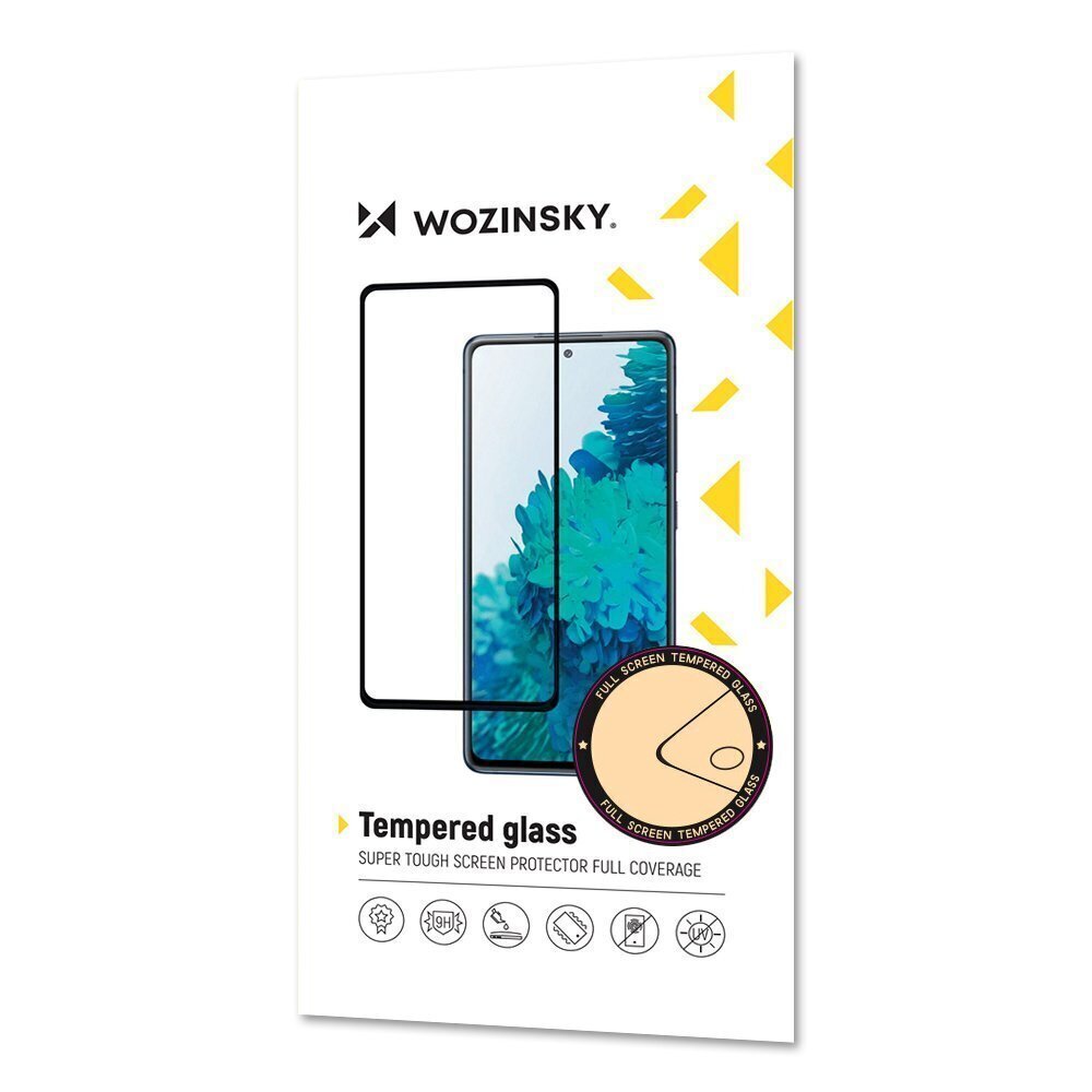 Ekraani kaitseklaas Wozinsky Tempered Glass Full Glue Super Tough Screen Protector, telefonile iPhone 13 Pro / iPhone 13, must raam цена и информация | Ekraani kaitsekiled | kaup24.ee