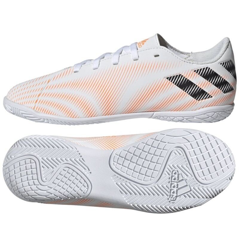 Laste jalgpallipuutsad Adidas Nemeziz 4 IN Jr FW7362, valge цена и информация | Jalgpallijalatsid | kaup24.ee