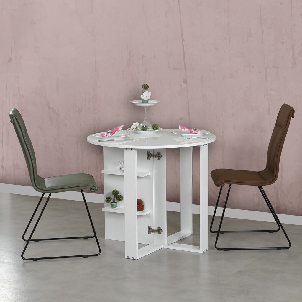 Pikendatav laud Kalune Design Middle, valge hind ja info | Köögi- ja söögilauad | kaup24.ee