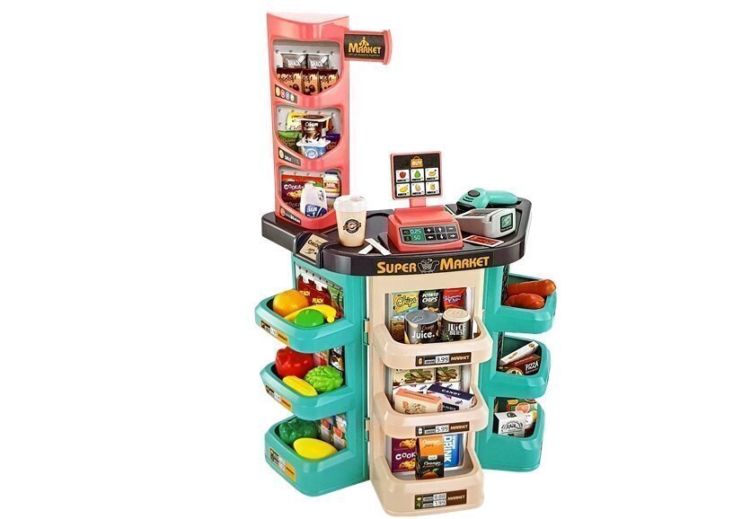 Mängupood jalutuskäru ja tarvikutega "Home Supermarket" hind ja info | Tüdrukute mänguasjad | kaup24.ee